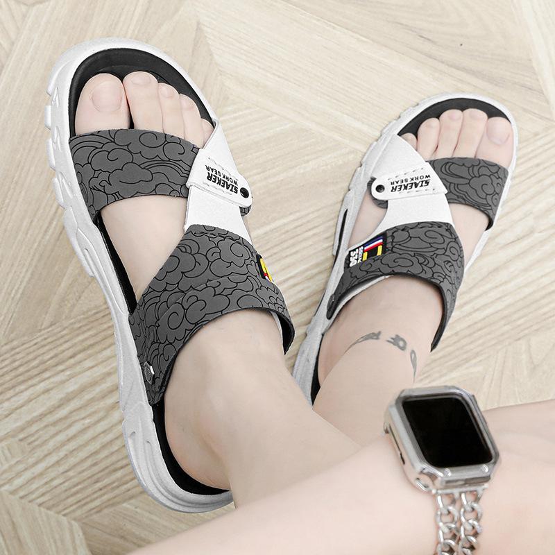 Pánské boty sandály pantofle dvojúčelové 2024 nové letní chladivé plážové boty ležérní všestranné s otevřenou špičkou chladivé pantofle populární