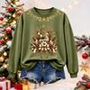 Women's Christmas Print Long Sleeve Top Casual Winter Comfortable Blouse for Holiday Wear
