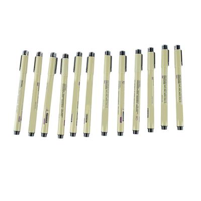 12pz Penne a Punta Fine Impermeabili Asciugatura Rapida Scrittura Fluida Punte in Nylon Penna a Punta Fine con Penna