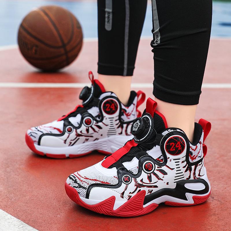 Basketball Shoes, Sneakers, Sports Shoes, Wear-resistant Middle and Older Children's New Combat Non-slip Children's Breathable Mesh Spring and Autum
