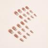 24 Pcs Gentle Small Fragrant Wind Pearl Manicure Cute Short Ballet Manicure Wearable Manicure Nails