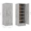 VidaXL Shoe Cabinet Concrete Grey 32x35x92 Cm Chipboard 808976