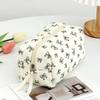 Fashion Handbag Quilted Makeup Bag Cute Bow Zipper Storage Bag Multifunctional Travel Storage Pouch Travel