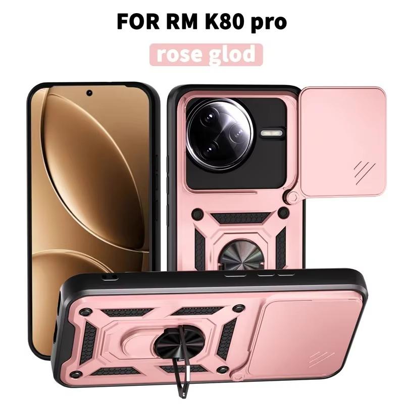 Shockproof Armor Phone Case for POCO F7 Ultra Cover Slide Camera Kickstand Ring Holder Plastic Case for Xiaomi POCO F7 Pro Shell