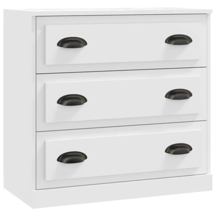 VidaXL Buffets 2 pcs blanc bois d'ingénierie 3185239