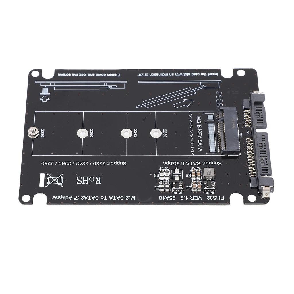 M.2 NGFF B Key MSATA SSD to 2.5in Serial ATA Adapter Enclosure Hard Disk Drive Converter Card for 2230 2242 2260 2280