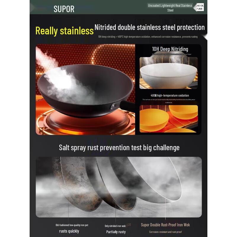 Supor Concave Iron Wok