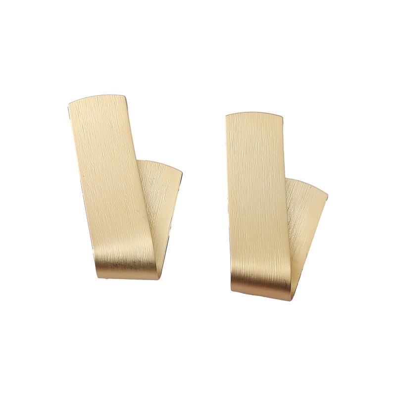 Korean-Japanese Geometric Abstract Alloy Earrings