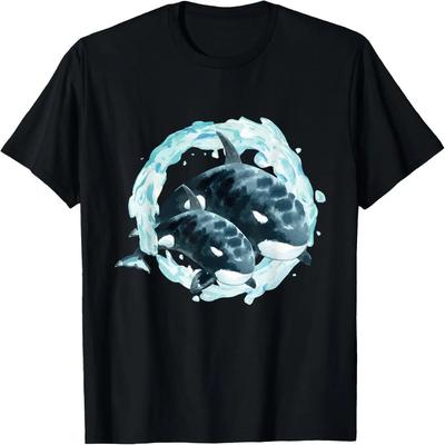 Whales Heart Shaped - Marine Biologist Whale Lover Wildlife T-Shirt