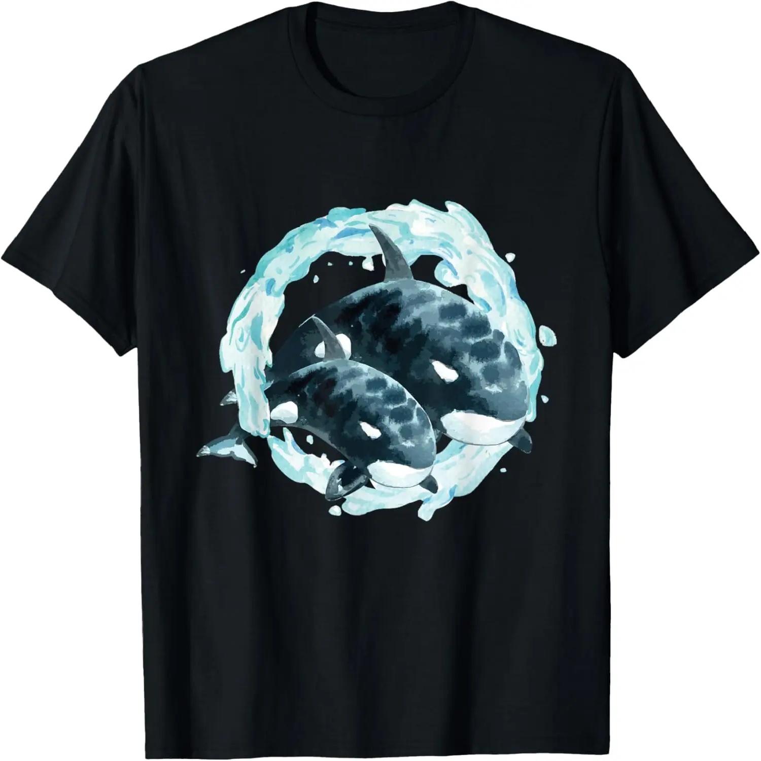 Whales Heart Shaped - Marine Biologist Whale Lover Wildlife T-Shirt S