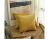2pcs 18x18 Inch Gold Corduroy Soft Upholstery Square Pillowcase Cushion Cover