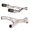 Kawasaki Z1000 AR Carbon Fiber Dual-outlet Exhaust Mid-pipe (10-21 Models)