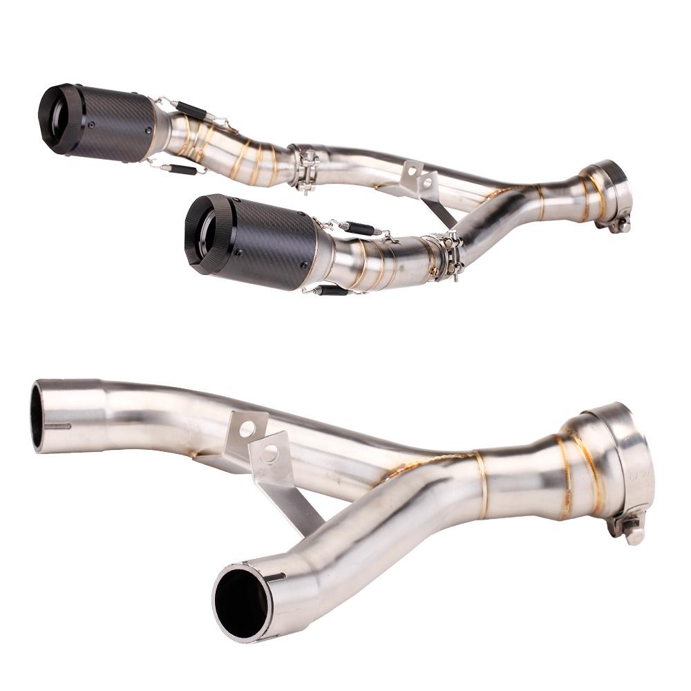Kawasaki Z1000 AR Carbon Fiber Dual-outlet Exhaust Mid-pipe (10-21 Models)