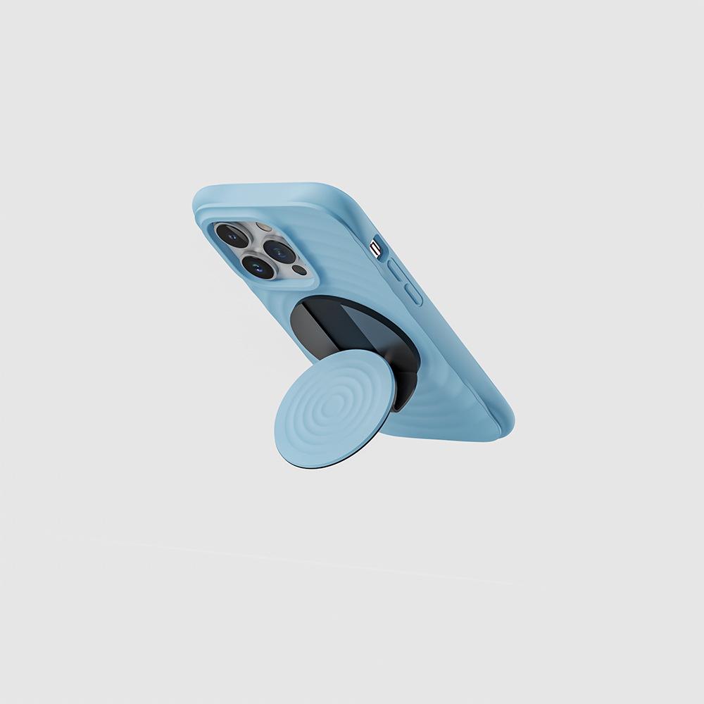 Simple Solid Color Magsafe Magnetic Suction Bracket Wavy Circle High-end Tide Brand Casetif Multi-function