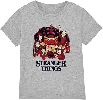 Stranger Things Board Game Kids T-Shirt, Athletic Heather, 9-11 110