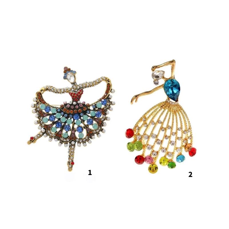 Elegante Balletttänzerin Broschennadel Für Damen Künstlerischer Schmuck Geschenk Inspiriert Von Tanz Leichtes Legierungszubehör