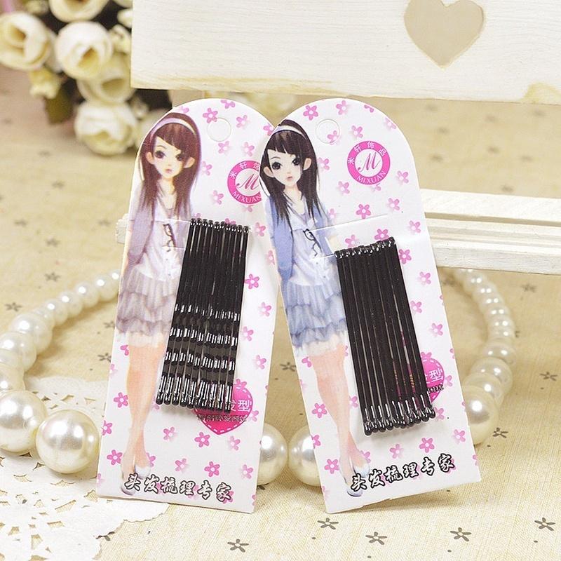 40PCS  Small Clip Hairpin Korean Version of Latest Black Wire Word Folder One Containing Hairpin