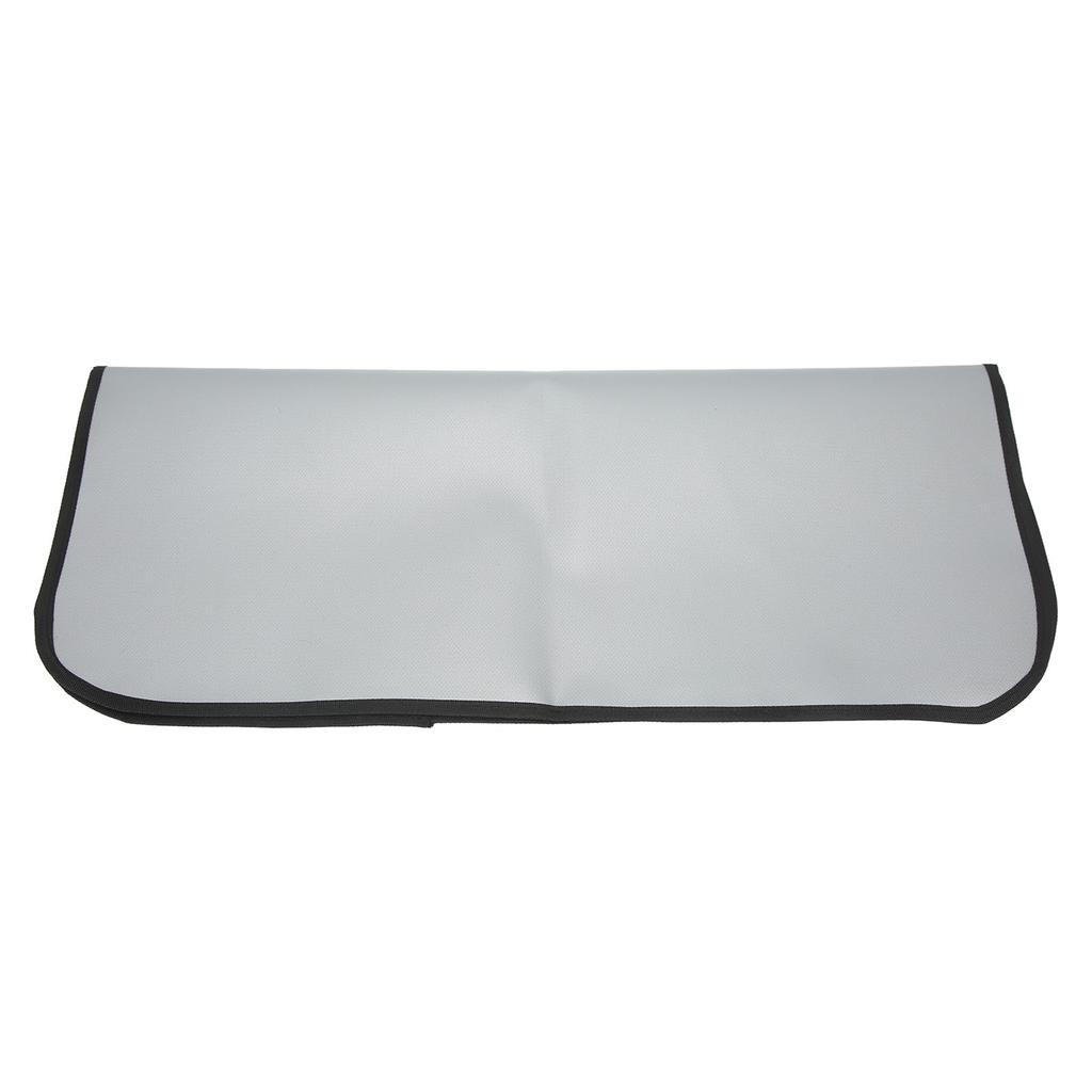 Koc Piknikowy Koc Ognioodporny z Włókna Szklanego Powlekanego Silikonem Szary Zaokrąglone Narożniki dla