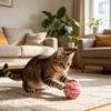 Pelota de Ganchillo para Gato Juguete Hecho a Mano Bola de Gato Colorida con Cascabel Suave Pelota Ruidosa para Gatos para Gatitos de Interior Masticar Perseguir Golpear