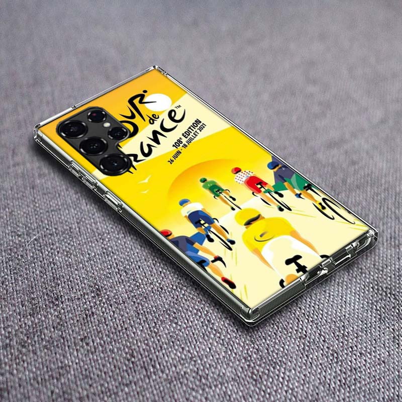 T-Tour De France Bicycle Phone Case For Samsung Galaxy S24 S23 S21 S20 FE S22 S26 Ultra S25 Edge S10 Plus Cover Clear TPU Capa S