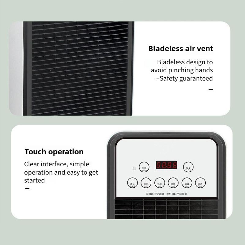 Mobile Vertical Air Conditioner Cooling And Heating Dual Purpose Air Conditioning Fan Household Wall Mounted Warm Air Heater