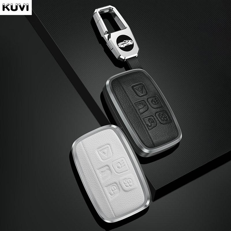 Leather Car Metal Key Case Cover For Land Rover Range Rover Sport Evoque Freelander For Jaguar Xf Xj Xe Xjl Xf Shell Accessories