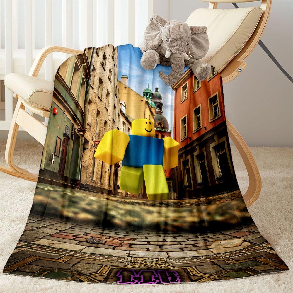 Roblox 324 Blanket Soft Warm Cozy Suitable for Office Chair Couch Seaside for All Occasions Playful Design Gifts For Family Or Friends