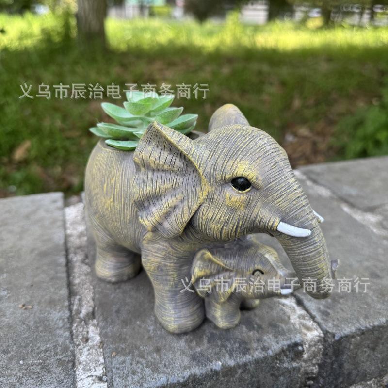 Mother and Child Elephant Resin Crafts Living Room Desk Office Home Decoration Ornament Creative Gifts