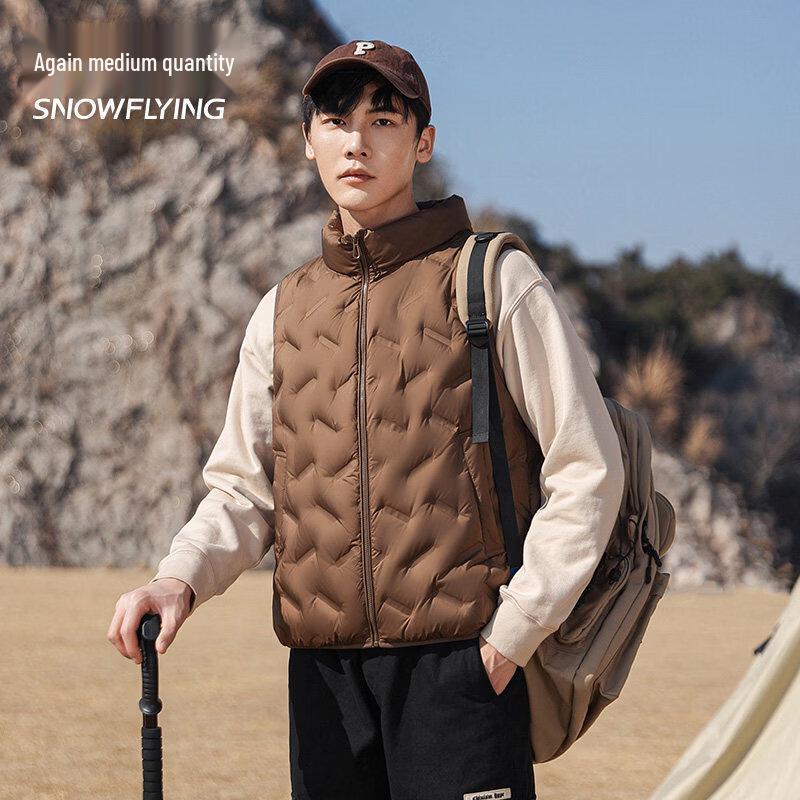 SNOWFLYING Unisex Stand-Collar Short Down Vest