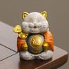 Sandstone Lucky Cat  sculptures and figurines Chinese characteristic ornaments Home, Room Office Car Wealth Luck Feng Shui Decor