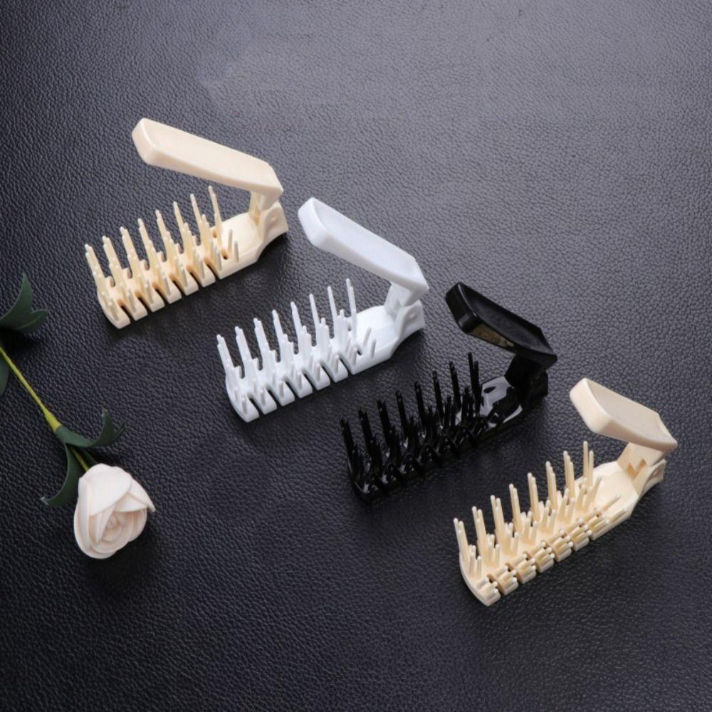 

Hair Salon Massage Hairbrush Foldable Hairdressing Tools Useful Folding Comb чорний