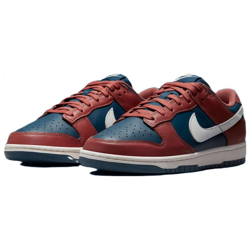 Nike Dunk Versatile Low-top Skate Shoes for Women In Blue and Red