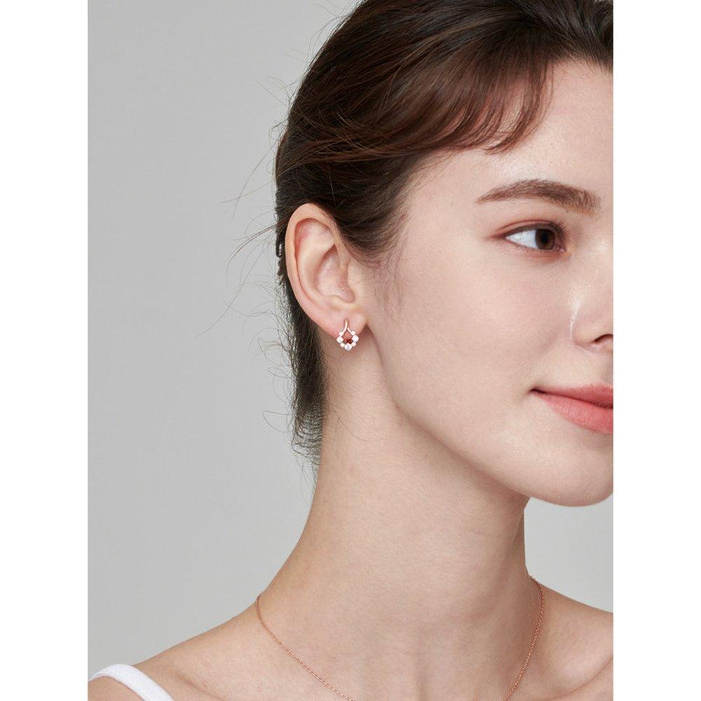 14K Cubic Water Drop One-Touch Earrings (Gold Filled) C24Egf127