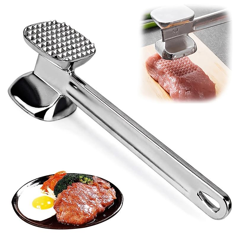 Aluminum Alloy Meat Tenderizer Household Double-sided Meat Steak Hammer Kitchen Beef Tenderizer Food-grade Durable Ergonomic