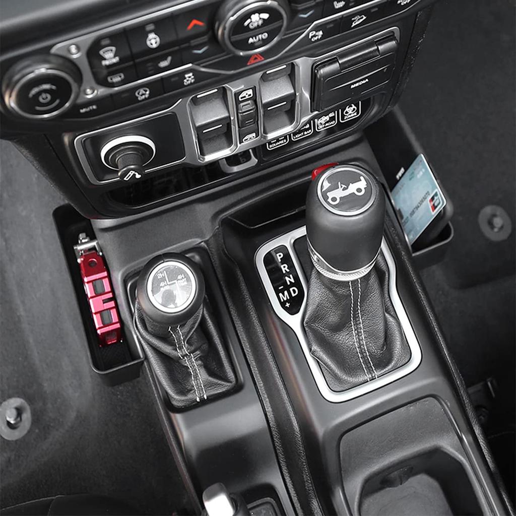 YOCTM Console Tray for Jeep Wrangler and 4XE and Gear Storage Console and Small Item Storage with Mat Tray/Storage JL, JT, (2018, 2019, 2020, 2021,