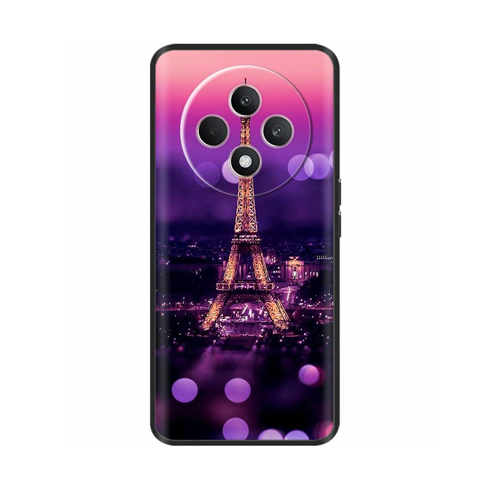 For Oppo Reno 12F 4G Case Reno12 F 5G Shockproof Cover Cute Painted Soft Black Silicone Phone Cases For OPPO Reno12F 4G 5G Coque