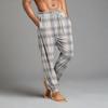 Men's Drawstring Pocket Cuffed Casual Pants Home Sleep Pants
