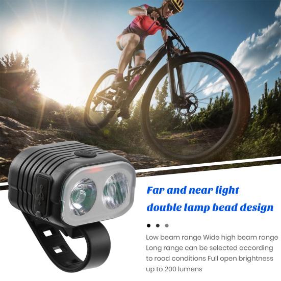 2 In 1 Bicycle Horn Light Rechargeable USB Charging LED Bicycle Light MTB Mountain Road Bike Front Lamp Cycling Equipment