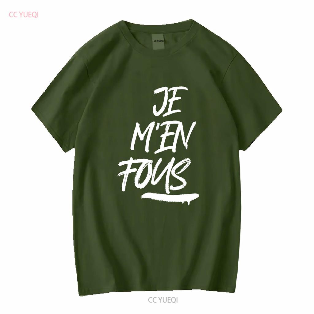 T Shirt je m'en fous zadig long or short sleeves vintage Washed homme Slightly fashion Stylish Top For Everyday Wear streetwear