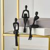 Resin Seated Human Figurine Minimalist for Art Lovers