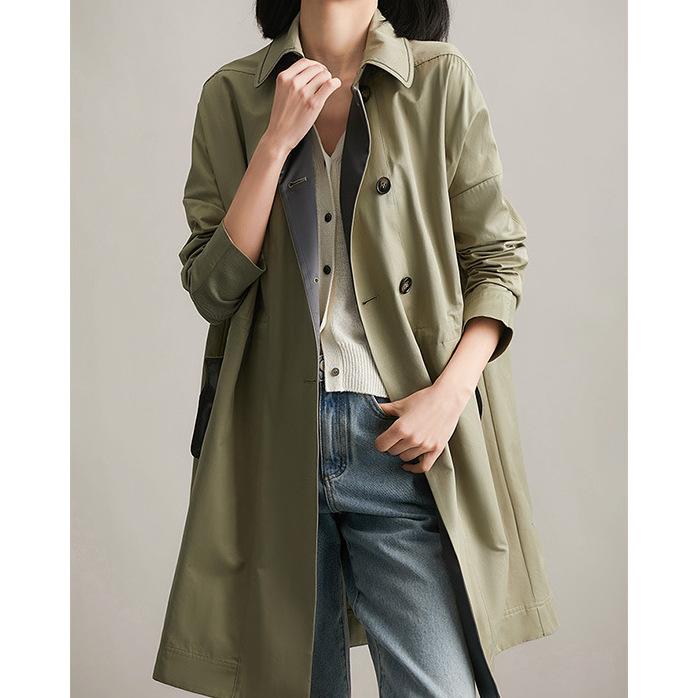 Drop Trench Coat Spring and Autumn Fashion Coat Women's Women's Medium and Long Women's Clothing New
