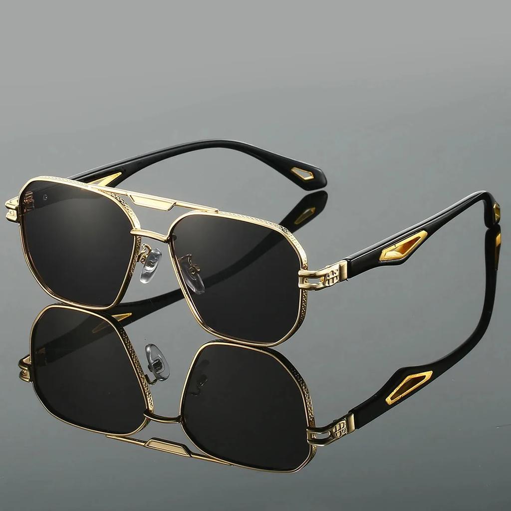 Luxury Pilot Mens Sunglasses UV Protection Gradient Lenses Durable Metal Frames Comfort Fit Outdoor Driving and Everyday Wear