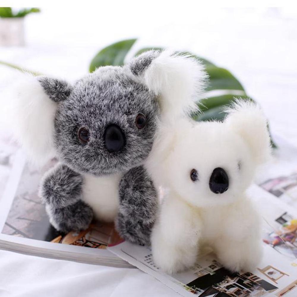 14CM Niedliche Simulation Kleines Koala Plüschtier Braun Weiß Langes Haar Superweiche Dekoration Puppe Kindergeburtstag Weihnachtsgeschenk