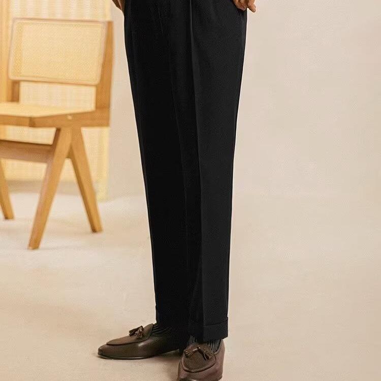 2024 Men's Spring/Autumn Slim Straight Nine-point Business Trousers
