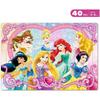 Tenyo Disney Princess Child Puzzle Set 40/60/80 Pieces Antibacterial Coating Storage Cover Ages 3 and Up