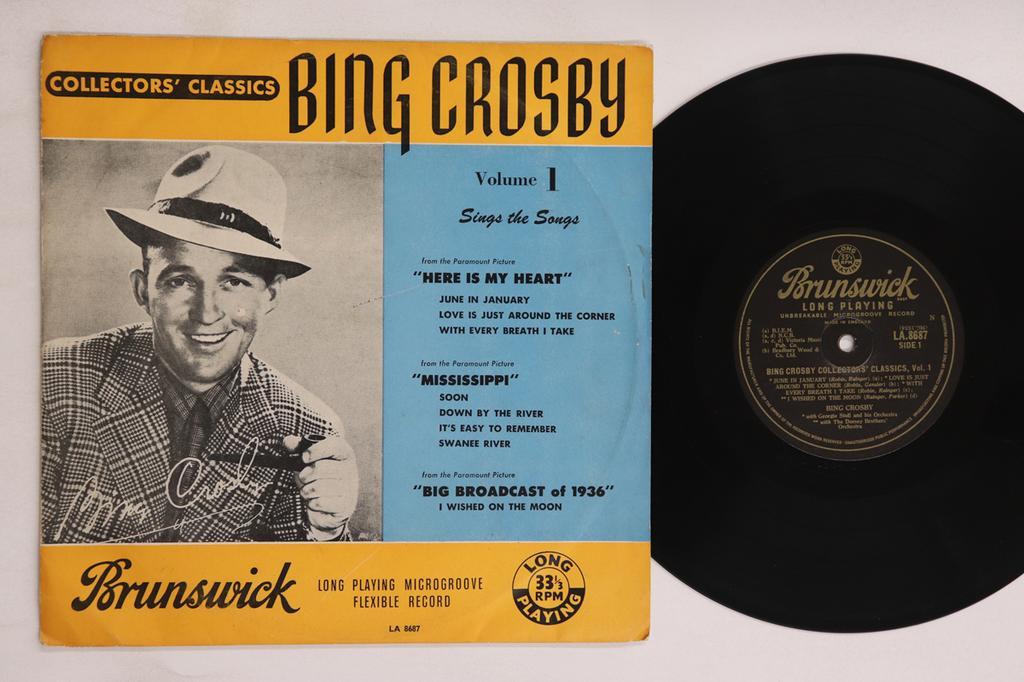 10inch Record BING CROSBY - Collector's Classics, Vol.1 LA8687 BRUNSWICK UK Jazz Used