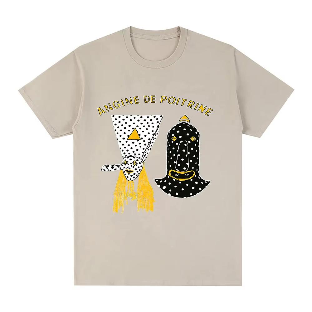 Angine De Poitrine T-shirt Soft Cotton Rock Band Album Art Graphic Print Tees Streetwear Women Men Vintage Top Hip Hop Streetwear Oversized Tshirt