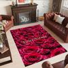 Rose Customized Name Area Rug Design for Hallway Foyer Dormitory Decorate Room Antislip Carpet Office Home Decor