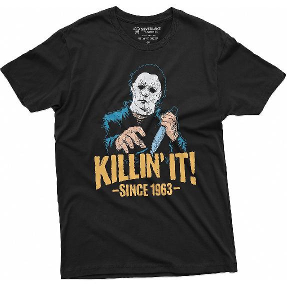 Customizable Killin it Since Your Year Halloween Funny Shirt Michael Myers Horror Movie Tee