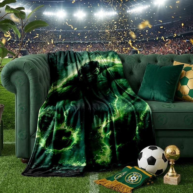 Hero Power Breaks Through Throws Blanket Flannel Blankets Plush for Couch Bed Gifts for Men Women Travel picnic blanket Christmas fan gifts